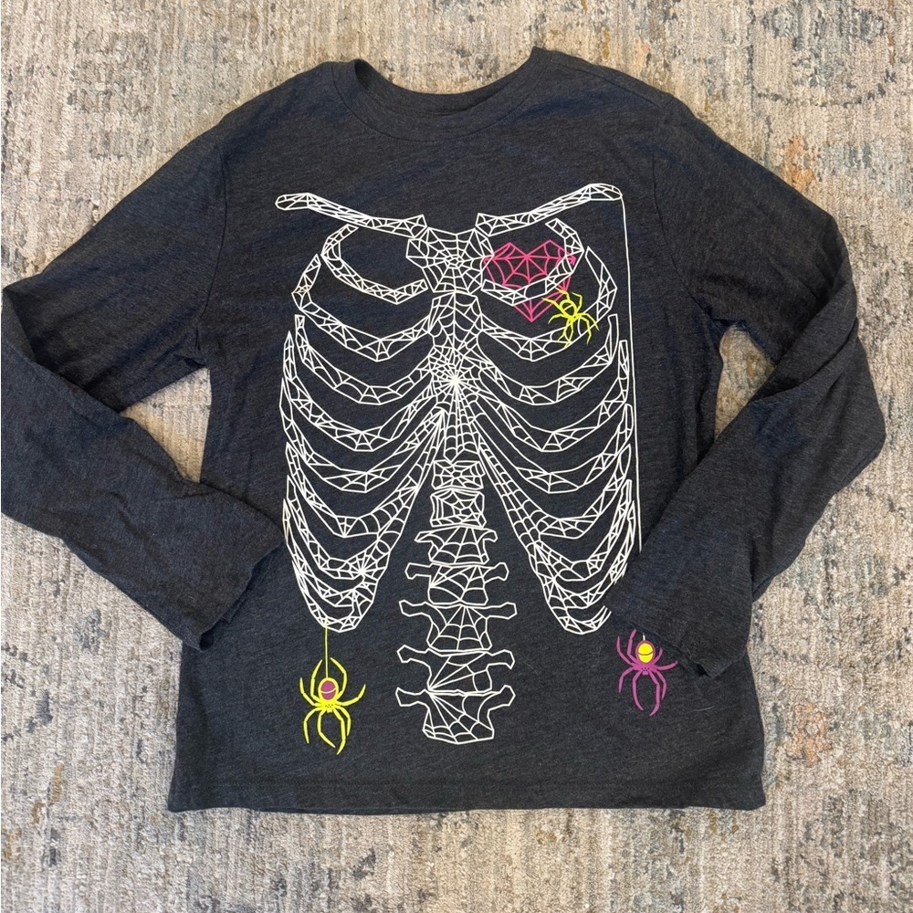Kids Skeleton Graphic Long Sleeve Shirt